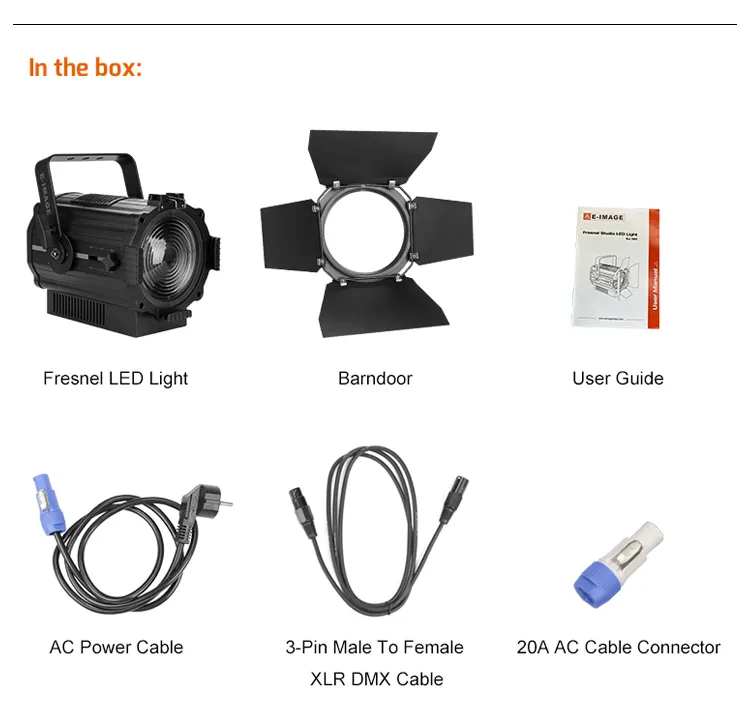 E-Image Ej-160 LED Light Dimensional Layout