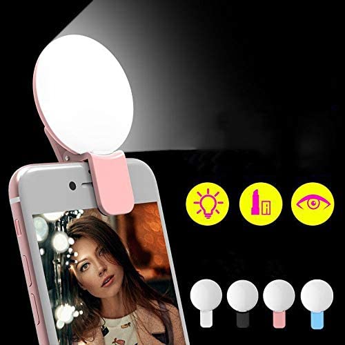 All Phone Use USB Rechargeable Portable Mini Selfie Ring Light 2-in-1 Functions High ABS Material Bright LED Fill Light Phone