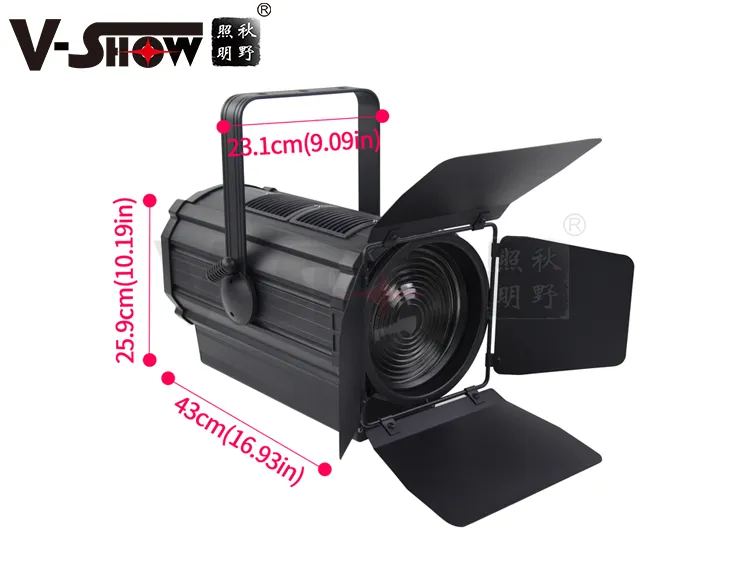 Zoom Spot LED Lighting 300W LED Fresnel Spotlight Studio Lights Construction