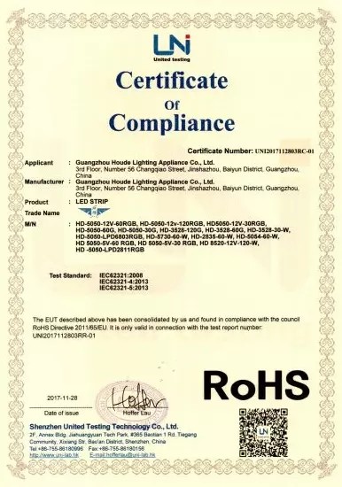 CE RoHS Certificate 2