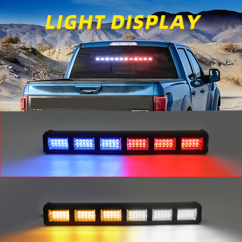 Car Styling Flashing Emergency Signal Lamp Lights 12v 24V RGB Windshield Sucker Installation Strobe Warning Light