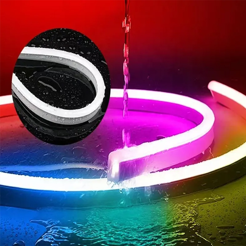 Custom Logo Sign Decoration IP67 Waterproof Flex Rope Roll RGB LED Flexible Neon Strip Light Wall 5V USB Dimmable