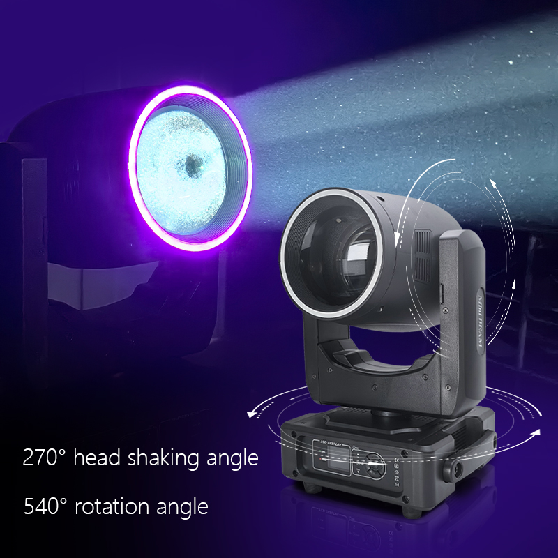 Mini 230W Beam Moving Head Light High Bright LED DMX Control for Stage Nightclub Event Decoration
