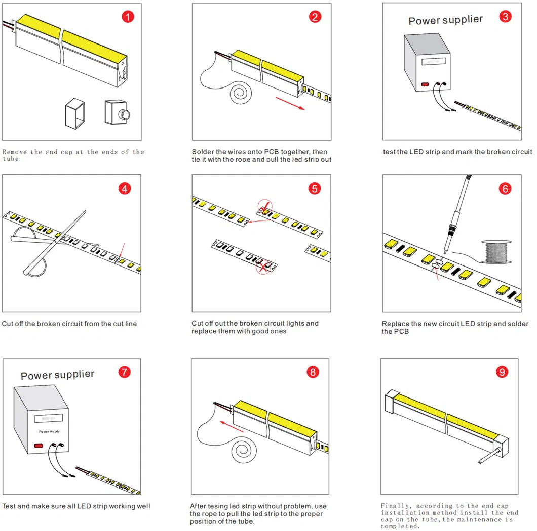 How to do maintenance for defected LED