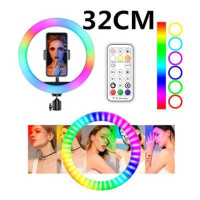 RGB LED Ring Light 32CM with Remote Control IP44 Rated CRI90 for Video Camera Lighting