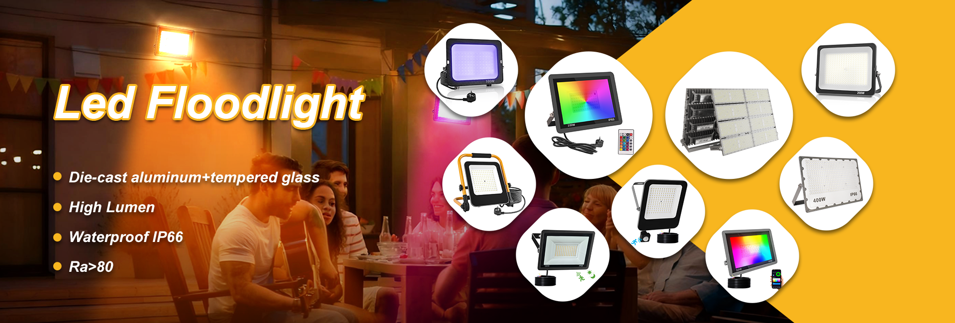 IP66 Waterproof LED Flood Light