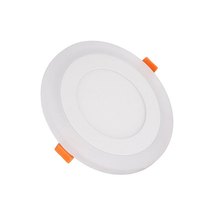 Modern Style Round Ceiling Recessed RGB LED Panel Light 3+3w 6+3w 12+4w 18+6w Double Color Aluminum Lamp Body