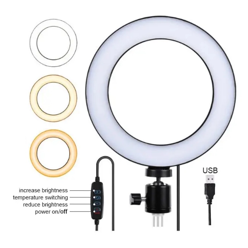 Popular LED Multi-light Effect Tiktok Ring Light Foldable Makeup Selfie Ring Light For Live Broadcast Round Portable Tripod