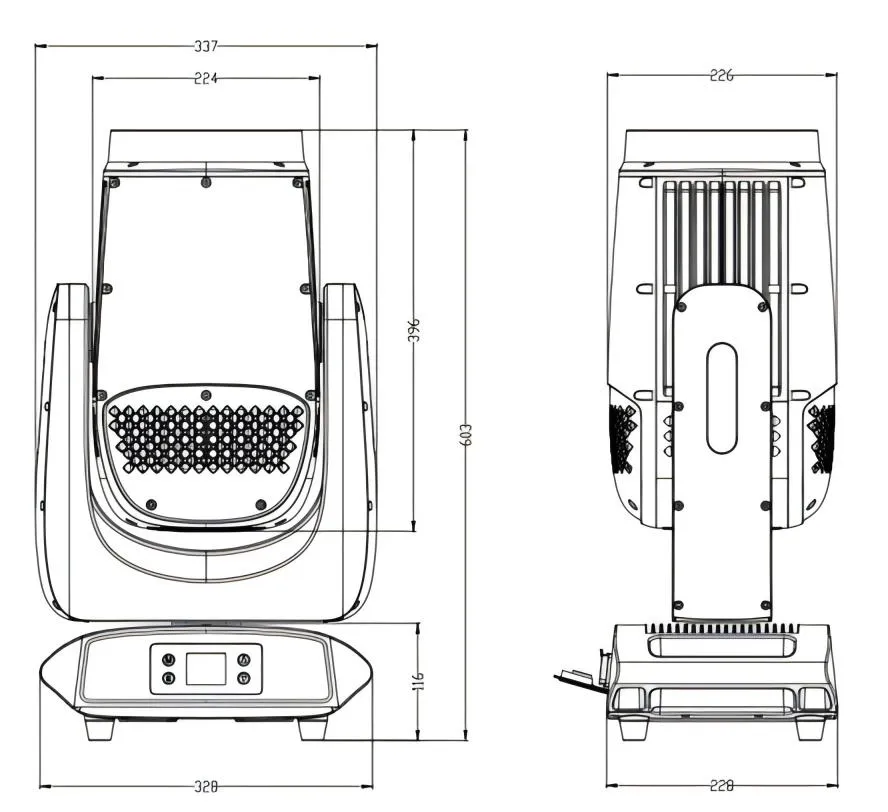 Outdoor Waterproof Moving Head Fresnel Light