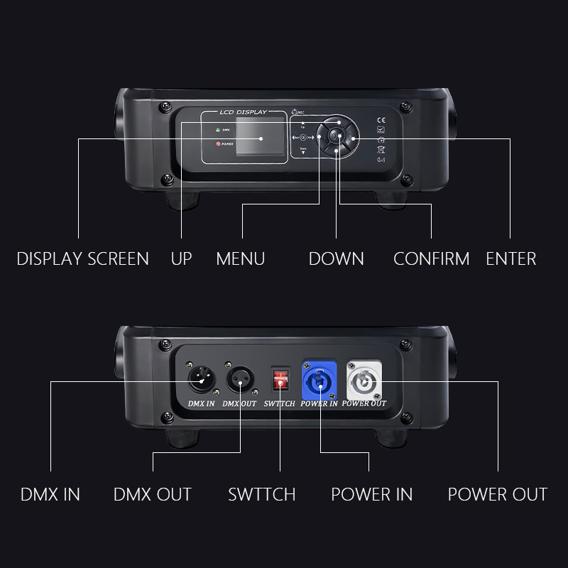 Mini 230W Beam Moving Head Light High Bright LED DMX Control for Stage Nightclub Event Decoration