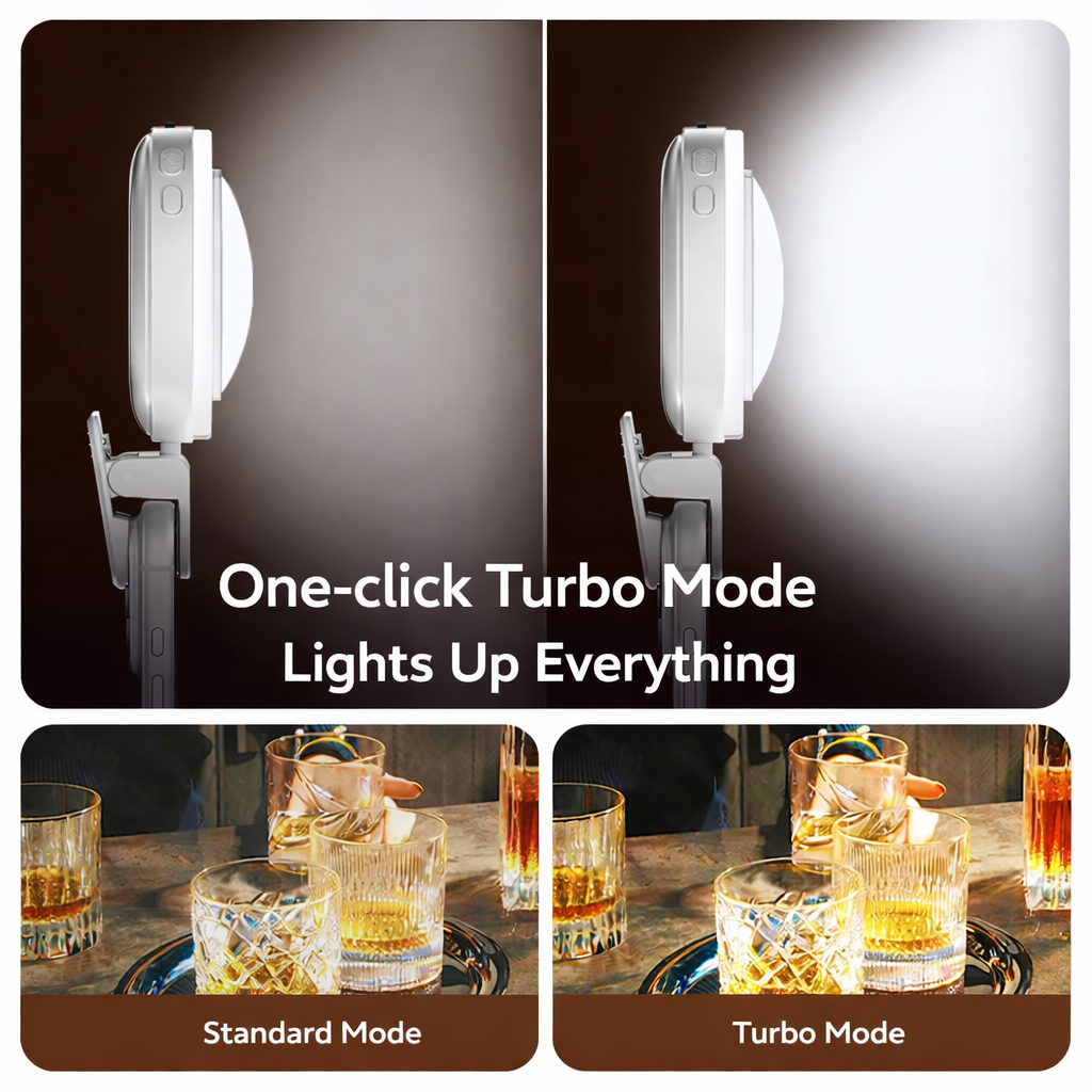 UFO RGB LED Ring Light for Phone 360 Adjustable Fill Light Adjustable Color Temperature Foldable Design for Selfies Portraits