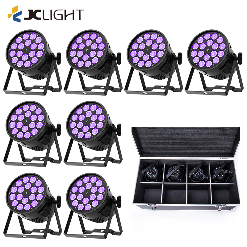 18Pcs Rgbw 4In1 Led Par Light 18*10W Par Can Stage Light Dj Party Disco Bar Effect Lighting With Remote Control
