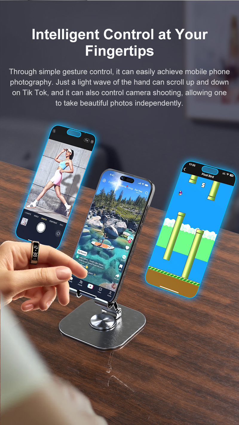 2026 Hot Selling Sincere Gift Muslim Intelligent Praise Android Plastic Touch Screen Countdown Smart Electronic Zikr Ring
