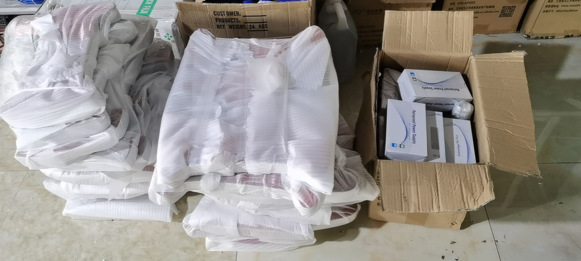 Wrap single letter with EPE film