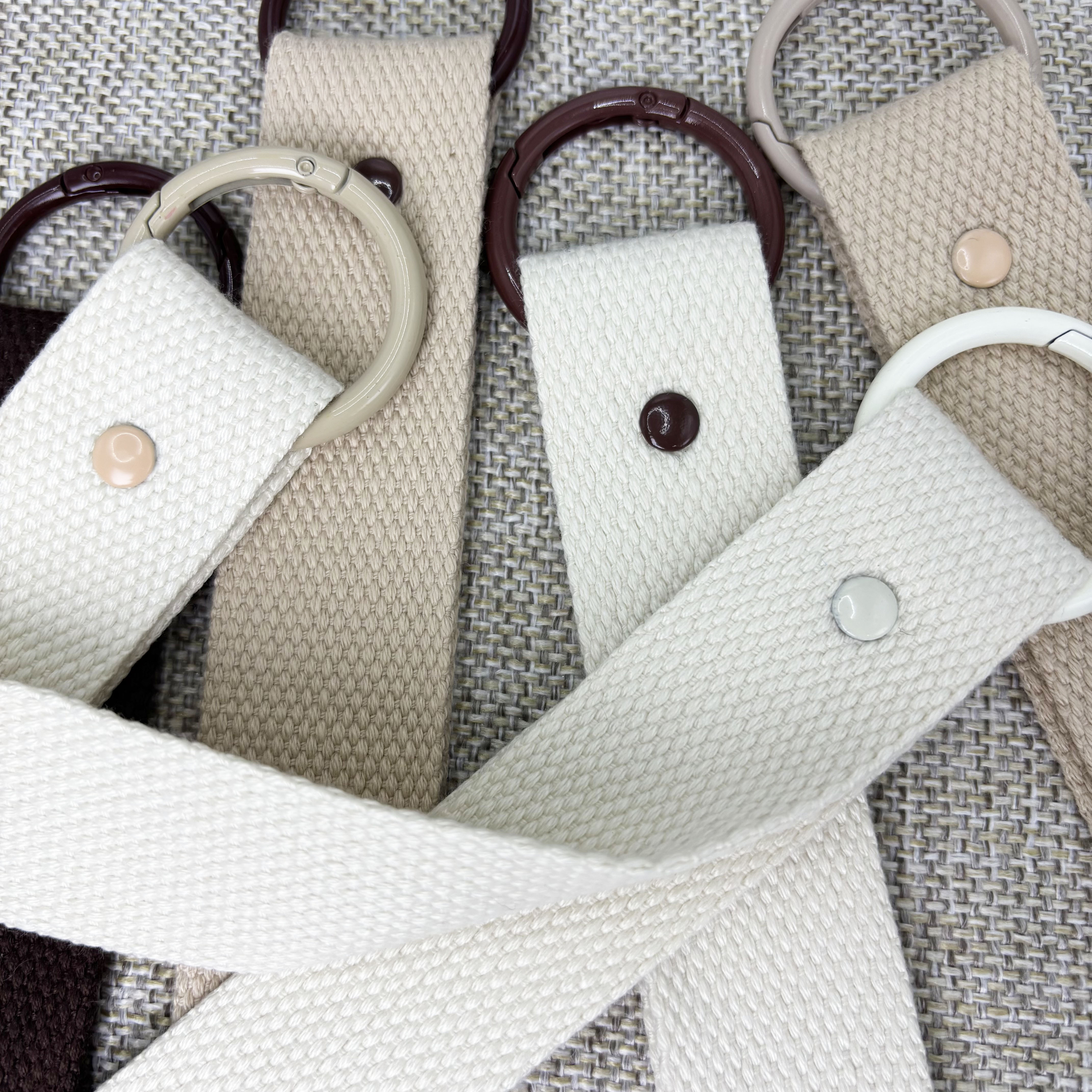 New Color DIY Name Tag Eco-Friendly Canvas Strap Mini Patch Durable Promotional Iron Lanyard Keychains Cellphone ID Card Gift