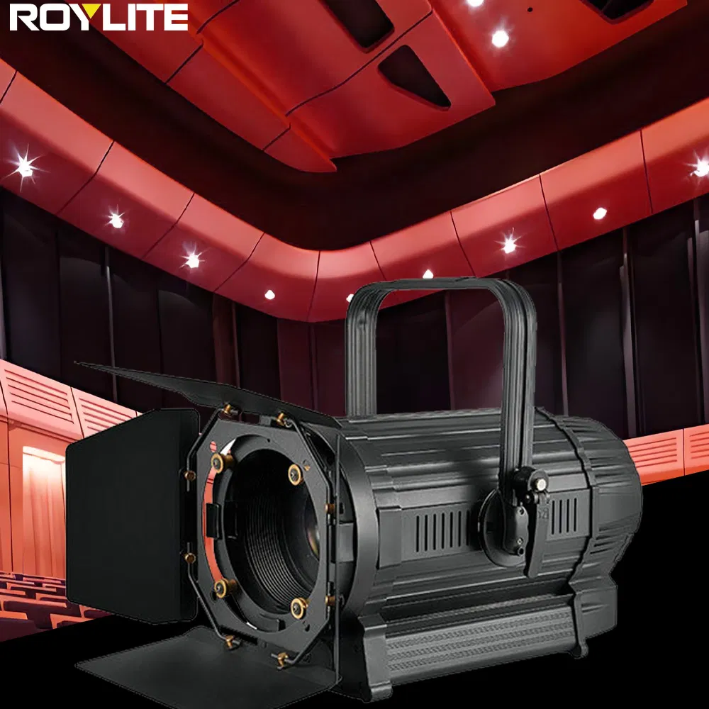 Cw/Ww Fan-Less Fresnel DMX Light Zoom COB 200W 300W Spotlights Fresnel Light for Studio Theater
