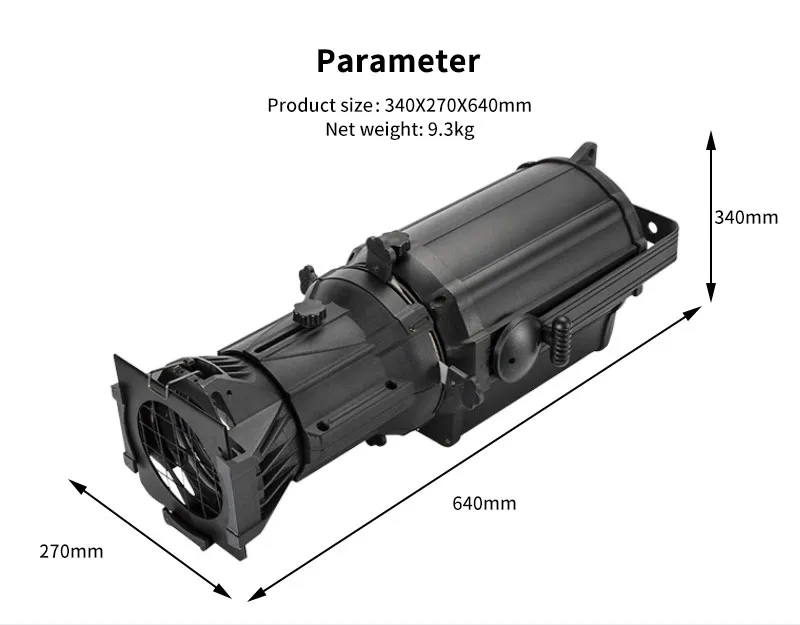 200-300W Rgbaw 4in1 LED Profile Light Zoom Fresnel Spot Light Stage