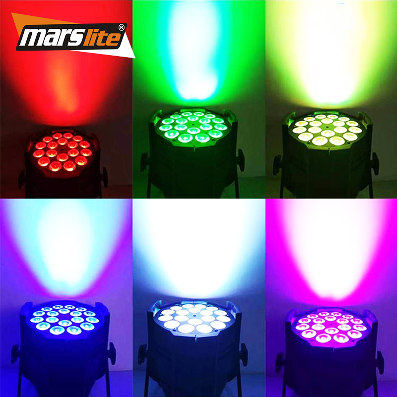 Marslite RGBW Led Par Light 18X10W Stage Light 4In1 Rgbw Par Led Dmx Par LED Light For DJ Disco Party With Flights Casefor