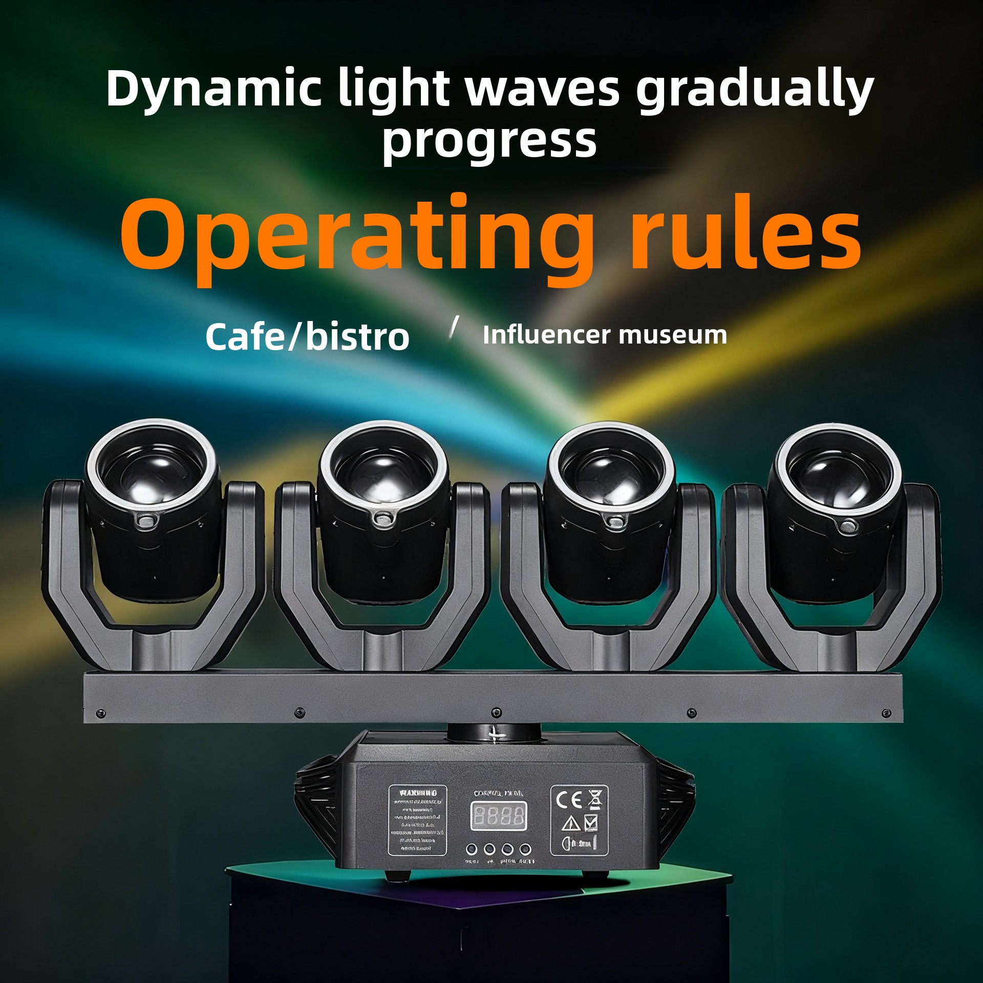 4 Heads of Rich and Dazzling Colors Beam Moving Head Light LED Laser Light Bar KTV Wedding Rotating Effect LED Stage Light