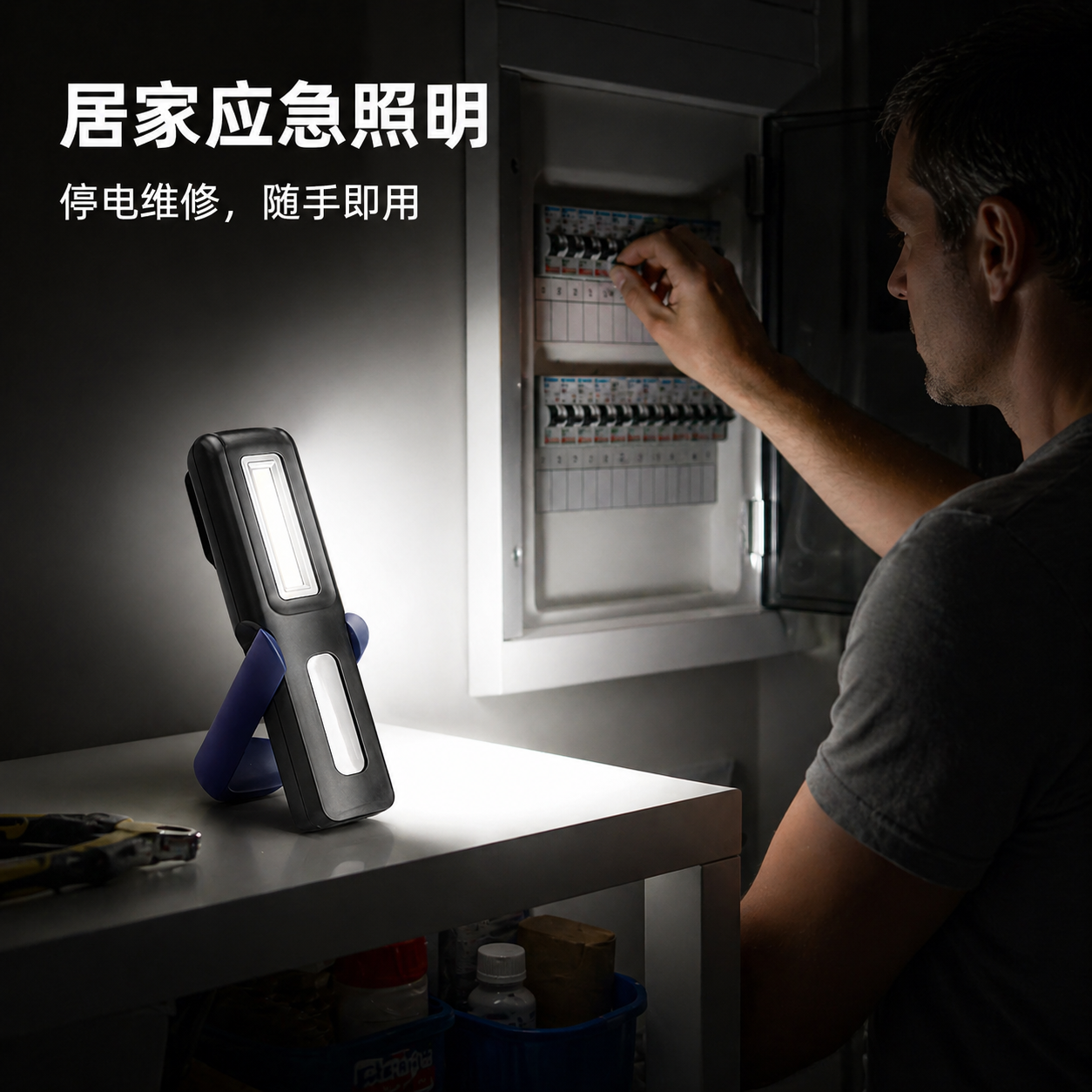 HB-325 Waterproof IP44 Portable Rechargeable COB LED Work Light 4100K Neutral White 160LM OEM Factory Supply for Workshop Repair