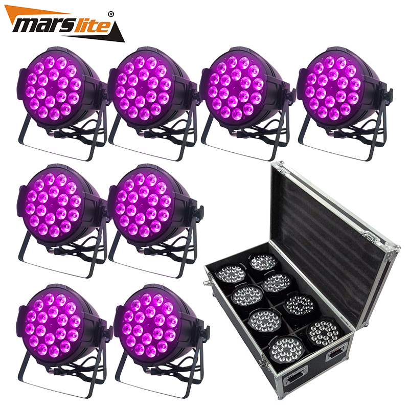 Marslite RGBW Led Par Light 18X10W Stage Light 4In1 Rgbw Par Led Dmx Par LED Light For DJ Disco Party With Flights Casefor
