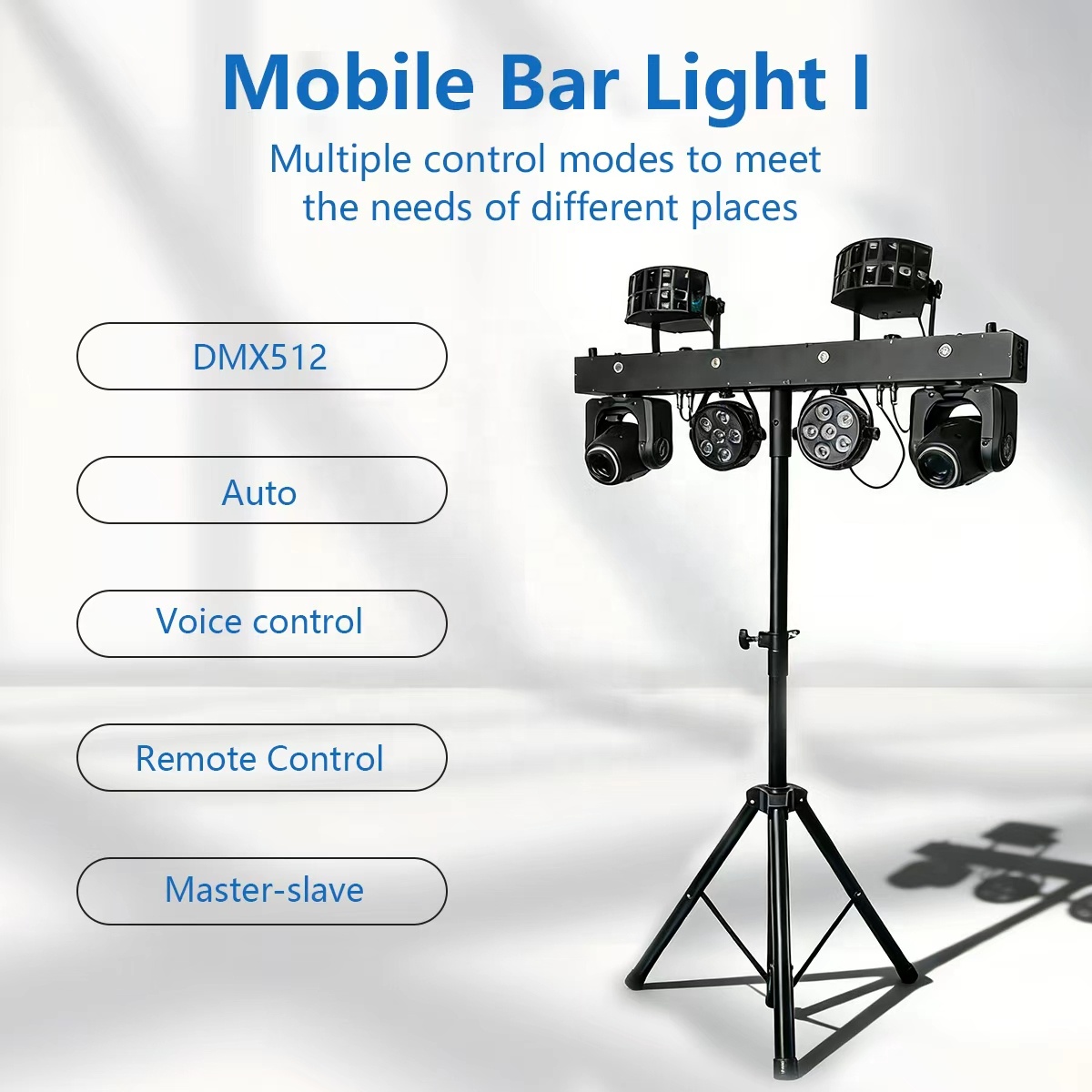 High Quality Disco Dj Equipment Gig Bar 5in1 Professional Portable Led Par Bar Moving Head Strobe Stage Light for Party Club