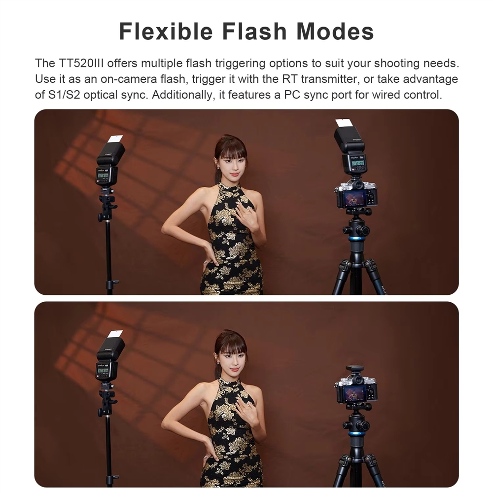 TT520III Flash Speedlight Professional Wireless Universal 433MHz Camera