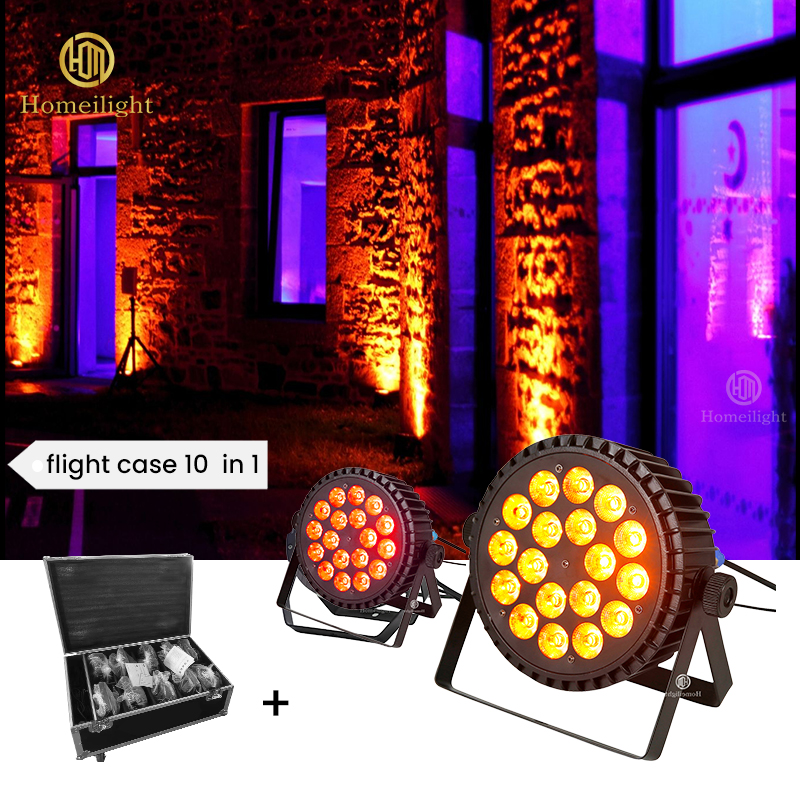 Best Price 18x18W LED Parcan DMX512 RGBWA+UV Professional Par Light for Stage Uplights