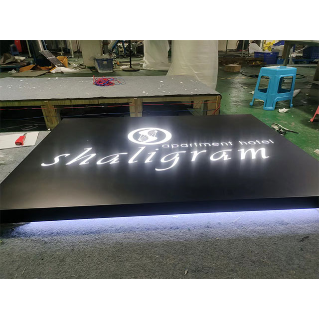 Custom Exterior Hanging Light Box For Business Advertising &amp; Decoration LED Lit Stainless Steel Hollow Sign Companies Hospitals