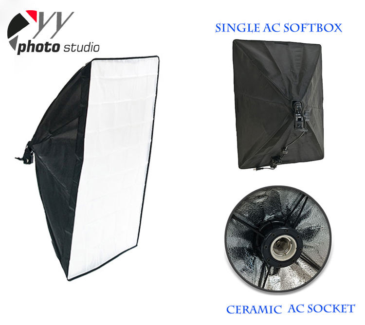 2022 Hot Sale Customizable Photographic Softbox 1 Socket 60*60cm Photo Studio Softbox Light