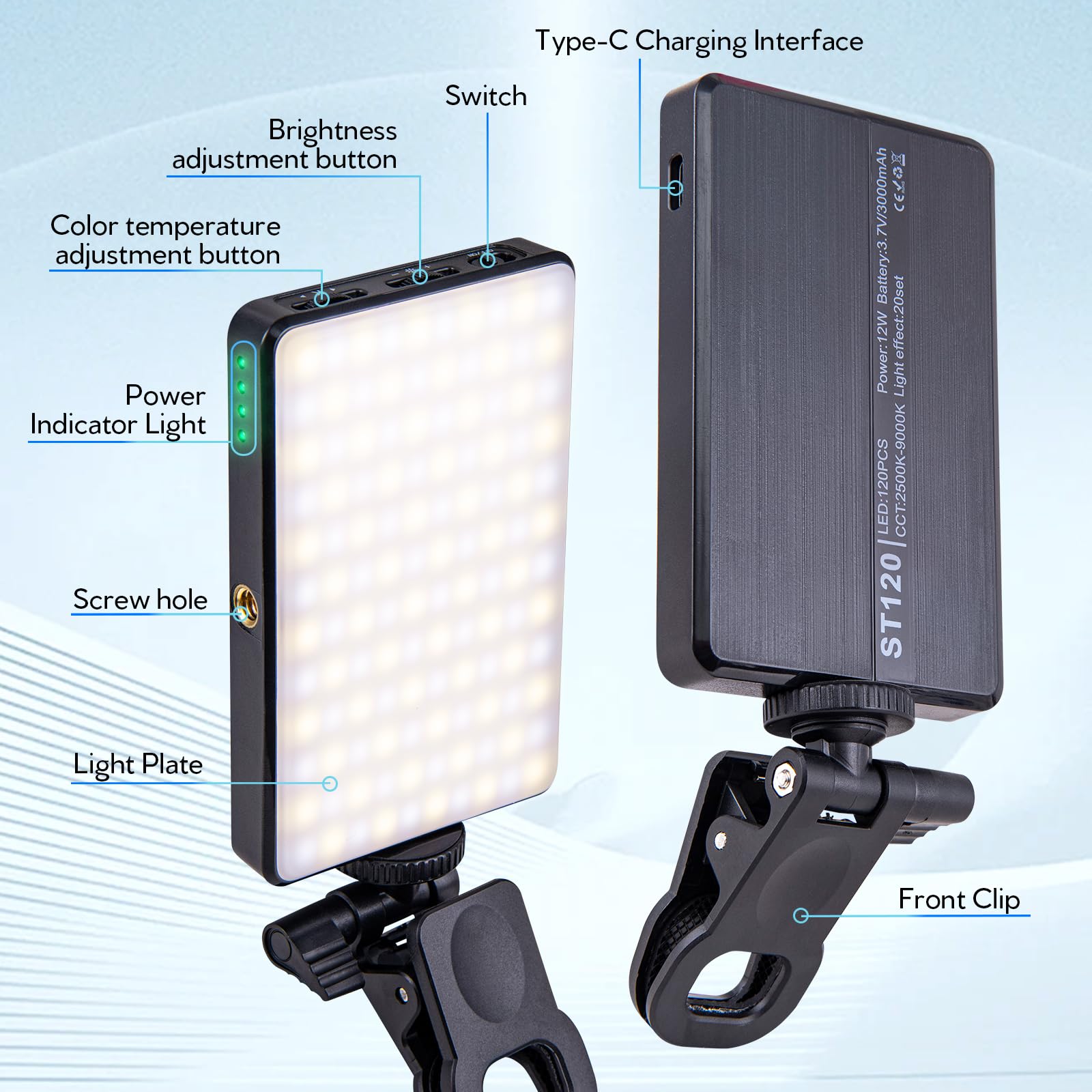120 LED Selfie Ring Light With Adjustable Brightness, Portable For TikTok Makeup &amp; Live Stream