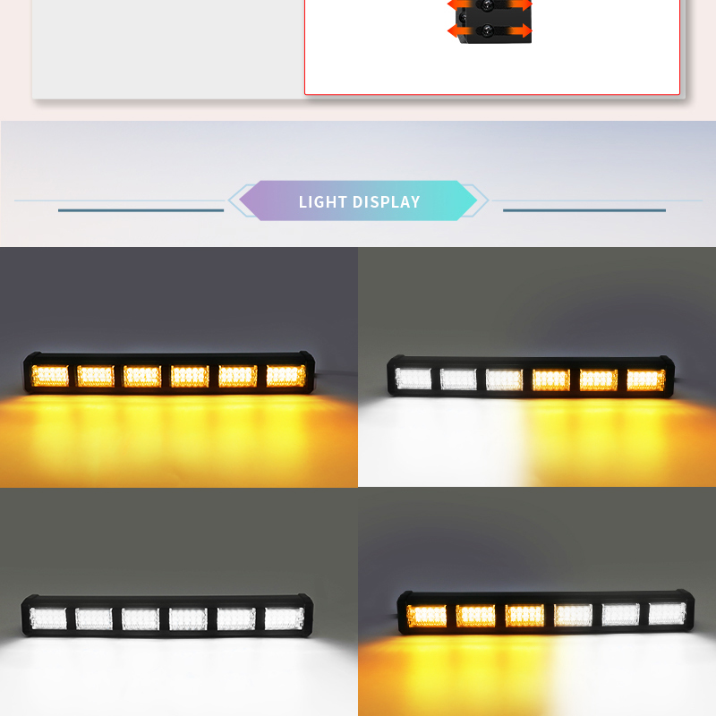 Car Styling Flashing Emergency Signal Lamp Lights 12v 24V RGB Windshield Sucker Installation Strobe Warning Light