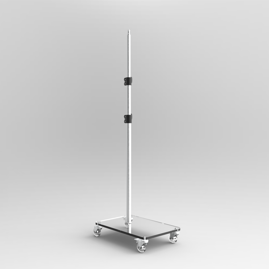 Photography Light Stand Base with Casters Wheeled Floor Stand for Studio Ring Light Daul Arm Light