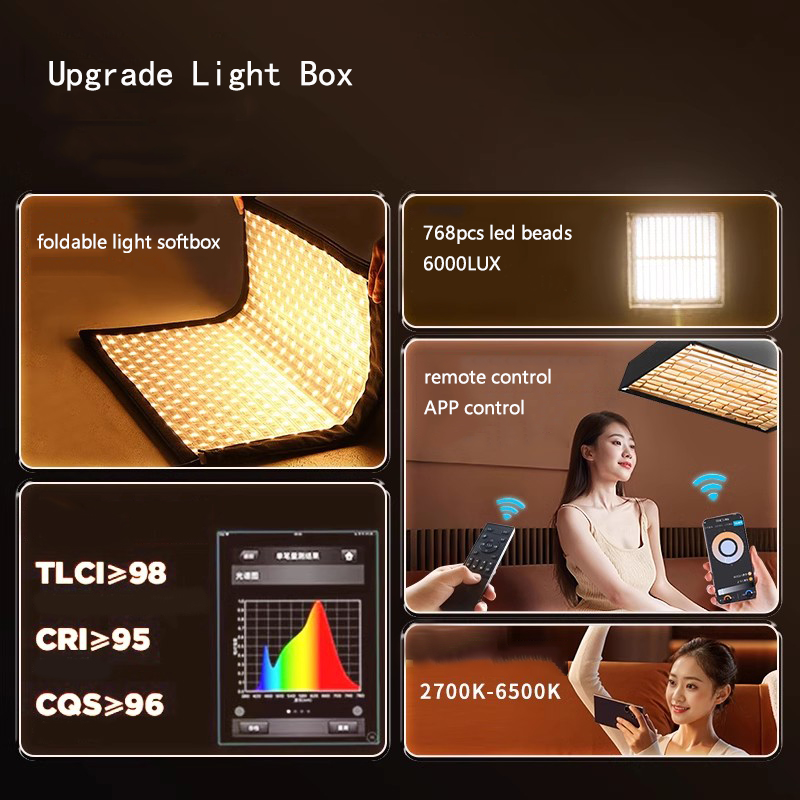 Rolling Cloth Camera Light 150W Light Boxes Rectangle 60*60cm Softbox Photo Studio Lamp Photographic Lighting LED Soft Box
