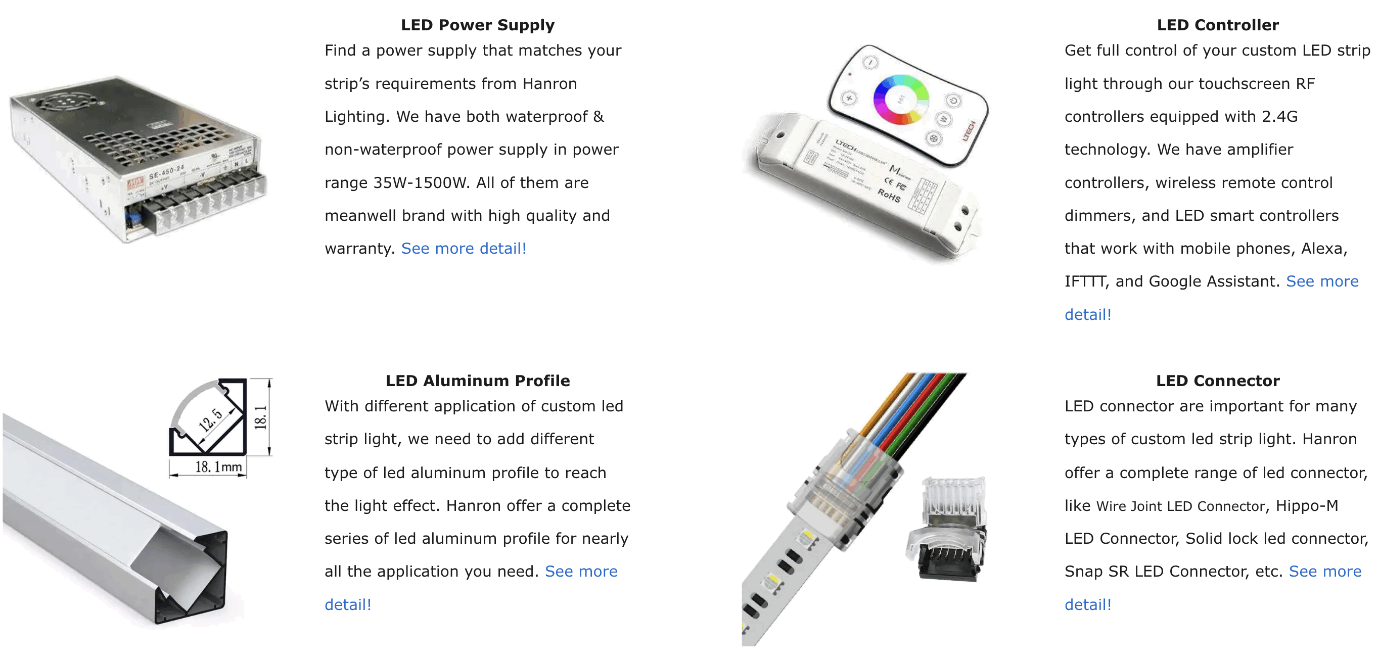 Full Range of LED Accessories