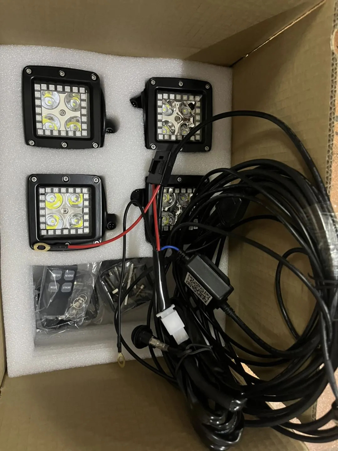 High Quality Custom Strobe Light 3 Inch off Road Truck Bumper Cube RGB Work Light LED Cube Pod Kit 4Pack