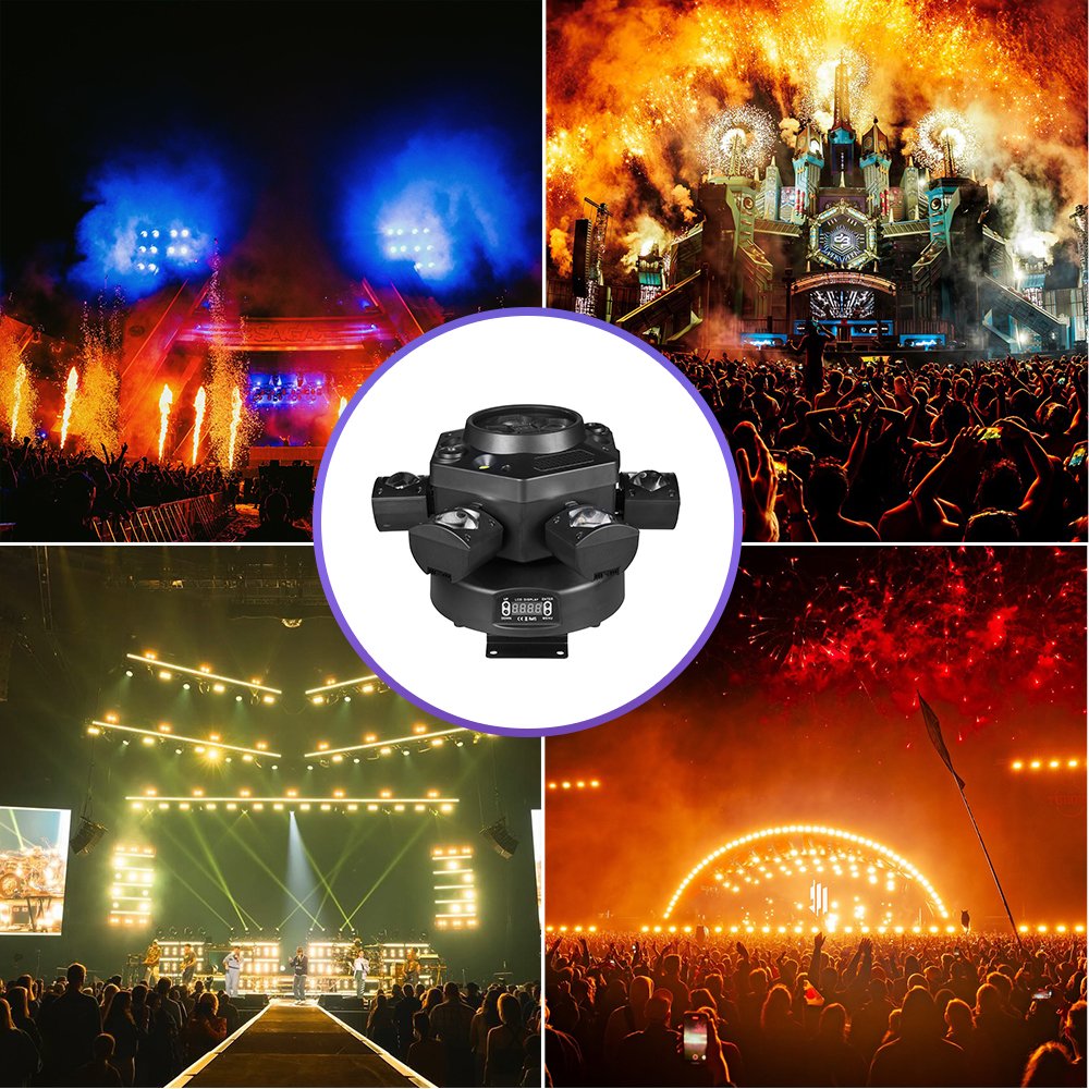 Hot Sell 6-Arm Bee Eye Moving Head Light Dj Stage Lights 150W DJ Disco Party Club Light Disco Lights For KTV Party Club