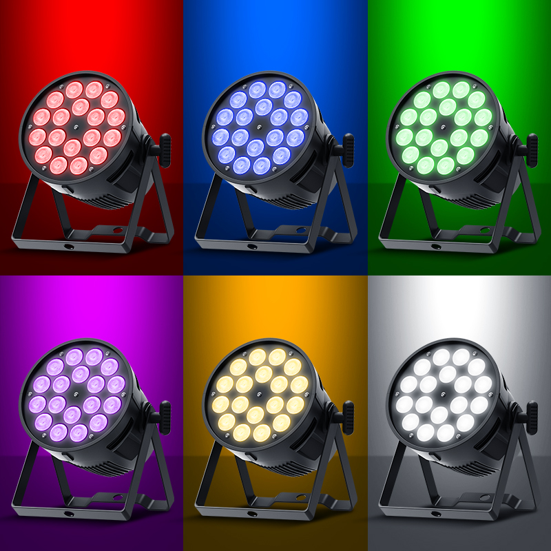 18Pcs Rgbw 4In1 Led Par Light 18*10W Par Can Stage Light Dj Party Disco Bar Effect Lighting With Remote Control
