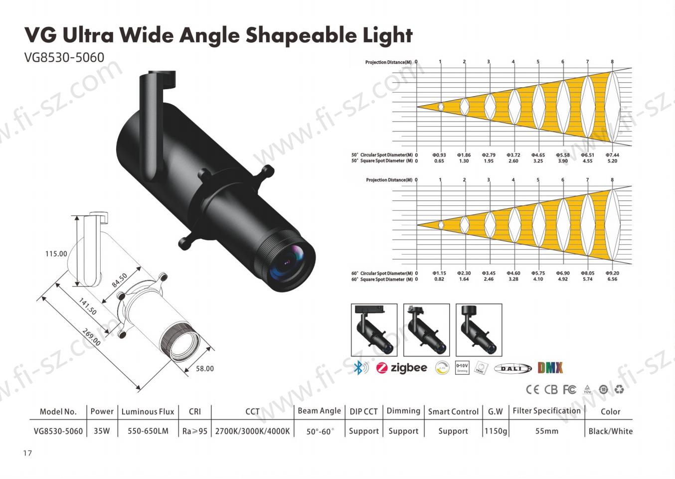 Recessed LED Projector Light Display