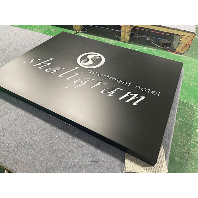 Custom Exterior Hanging Light Box For Business Advertising &amp; Decoration LED Lit Stainless Steel Hollow Sign Companies Hospitals