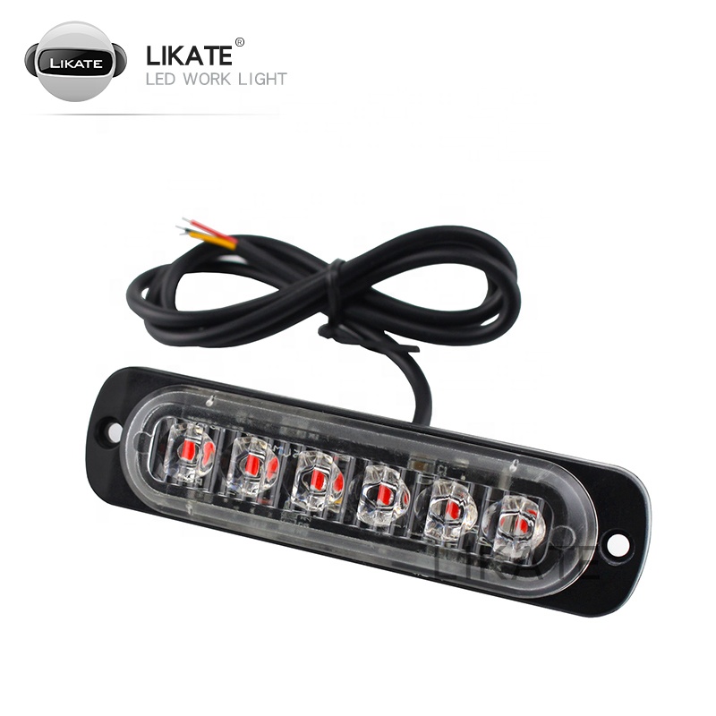 LKT 12v 24v Truck Traffic Strobe Warning Light Strobe Grille Flashing Light Bar Truck Car Emergency Beacon Blinker Light