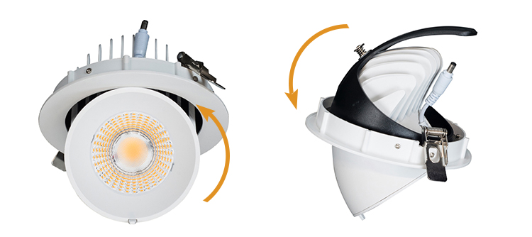 Rotary and Retractable Lamp Head