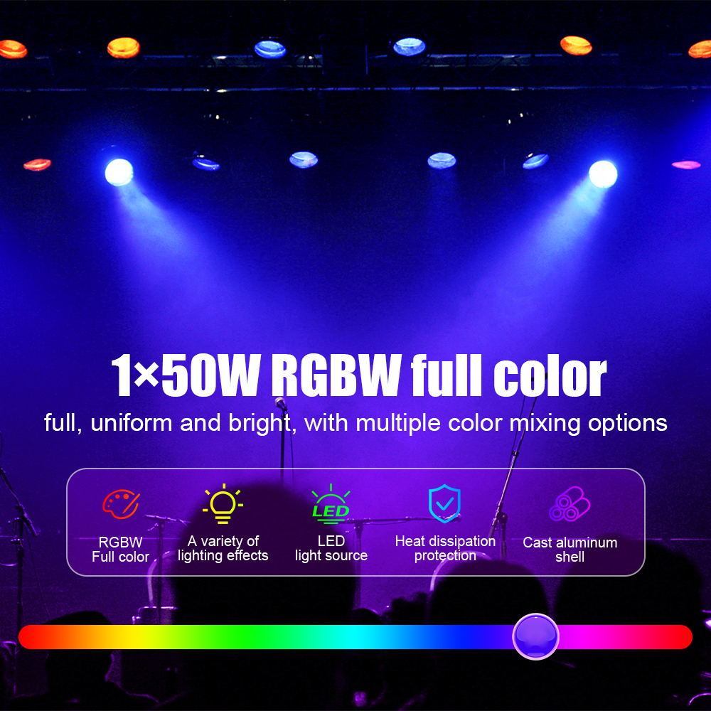 Wholesale 65W RGBW 4in1 LED Par Light With Aluminum Alloy DMX512 Sound-Active IP20 Wash Light Club Bar DJ Party Wedding Event