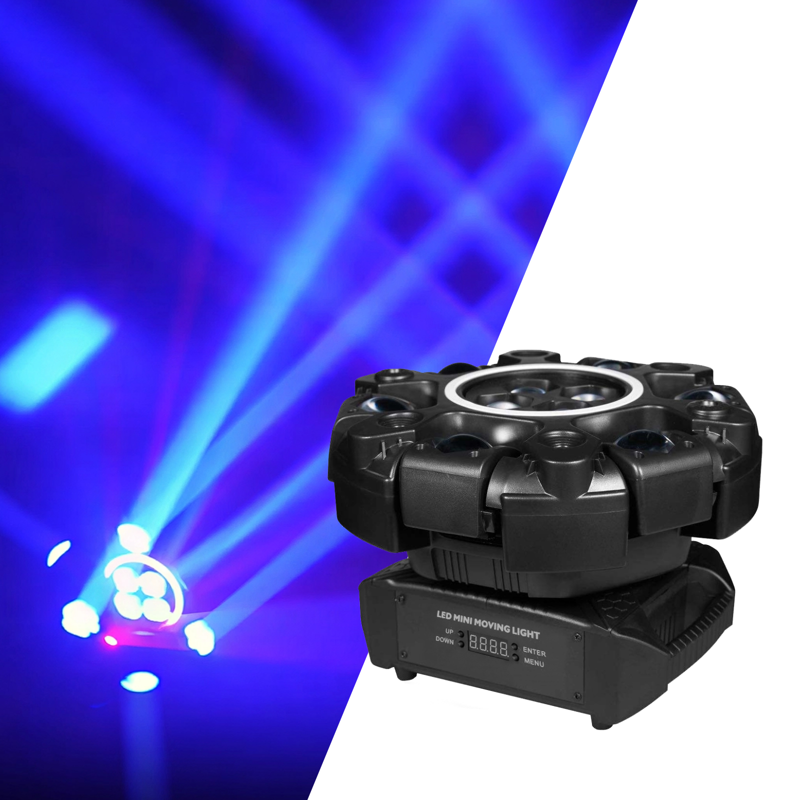 150W Small Moving Head LED Light Bar New Six-Armed Bee Eye Beam DMX512 Control For Disco Club Stage Atmosphere Light