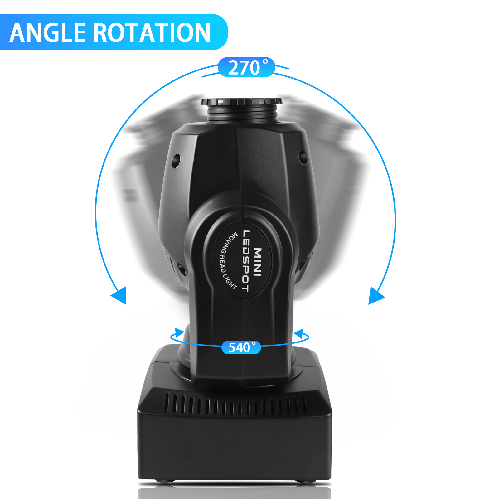 U`King 30W RGBW LED Black Stage Light Gobo Beam Shaking Head Led Dj Stage Light For Disco Ktv Wedding Lamp