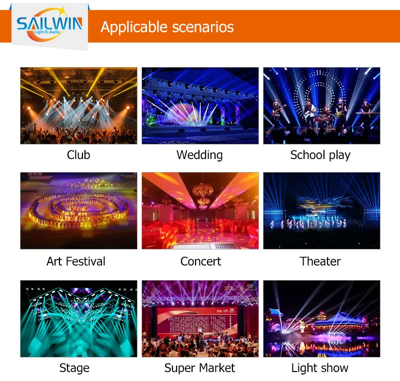 200-300W Rgbaw 4in1 LED Profile Light Zoom Fresnel Spot Light Stage