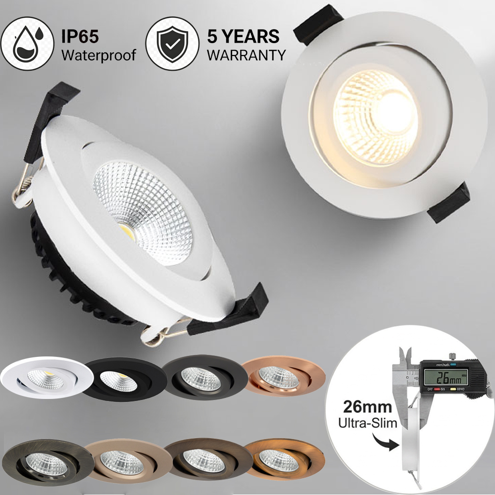 Dimmable Slim LED Downlight 6W COB CE RoHS Recessed Ceiling Spotlight Indoor Lamp for Hotel Office Project
