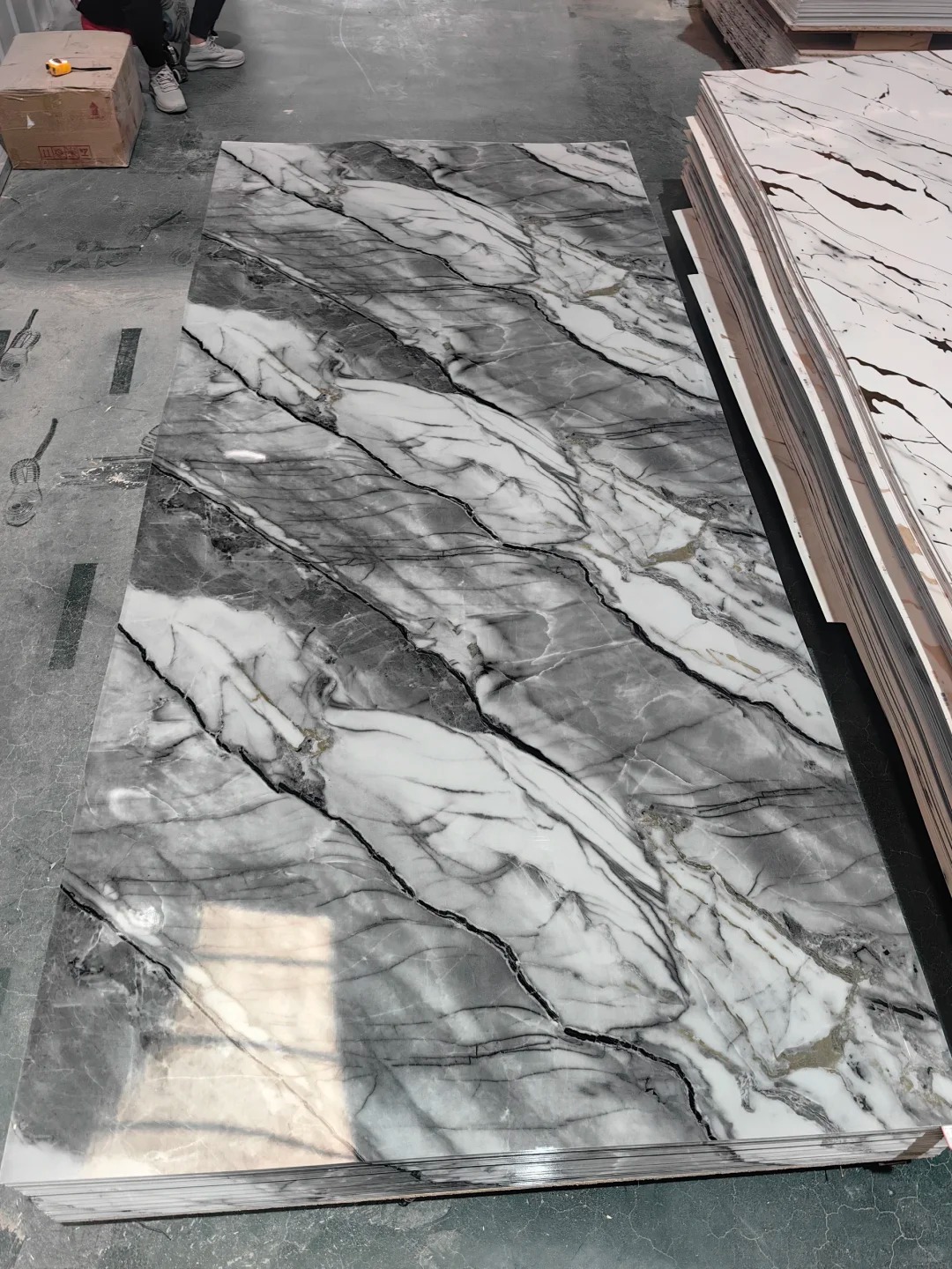 UV Board Decorative Wall Panel PVC Marble Sheet 1220*2440*3mm For Interior Decor Wall Panels &amp; Boards