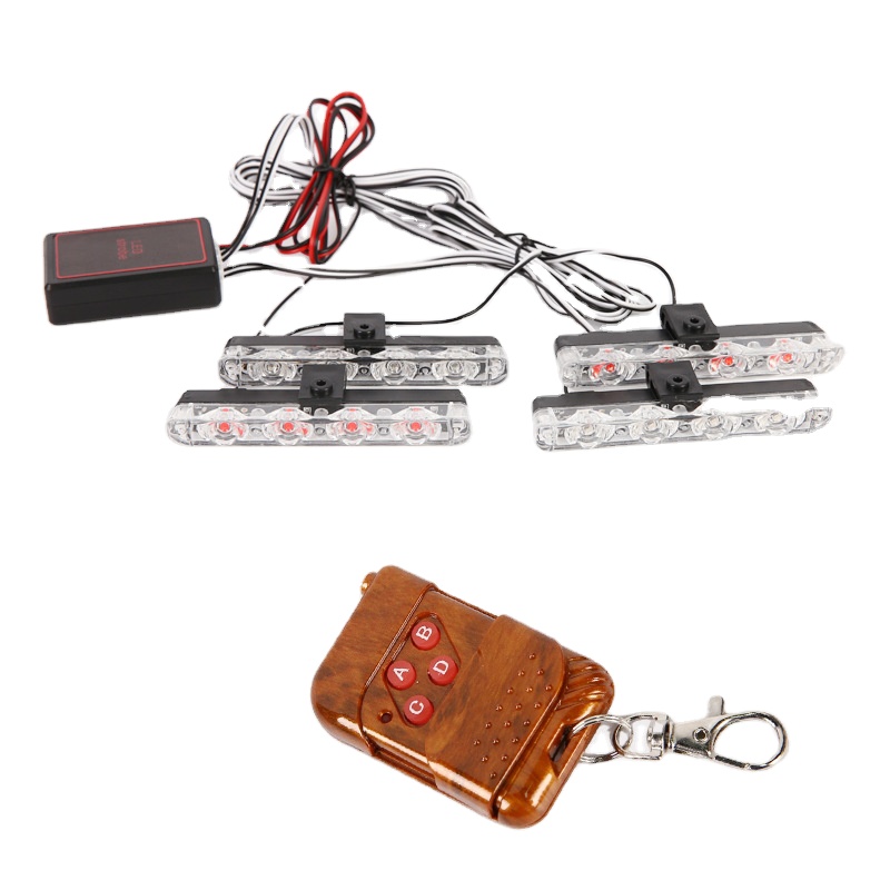 Hot Sale 12V 4-in-1 Wireless Remote Control Strobe Warning Lights Emergency Signal Flashing Decoration Lamp New Condition