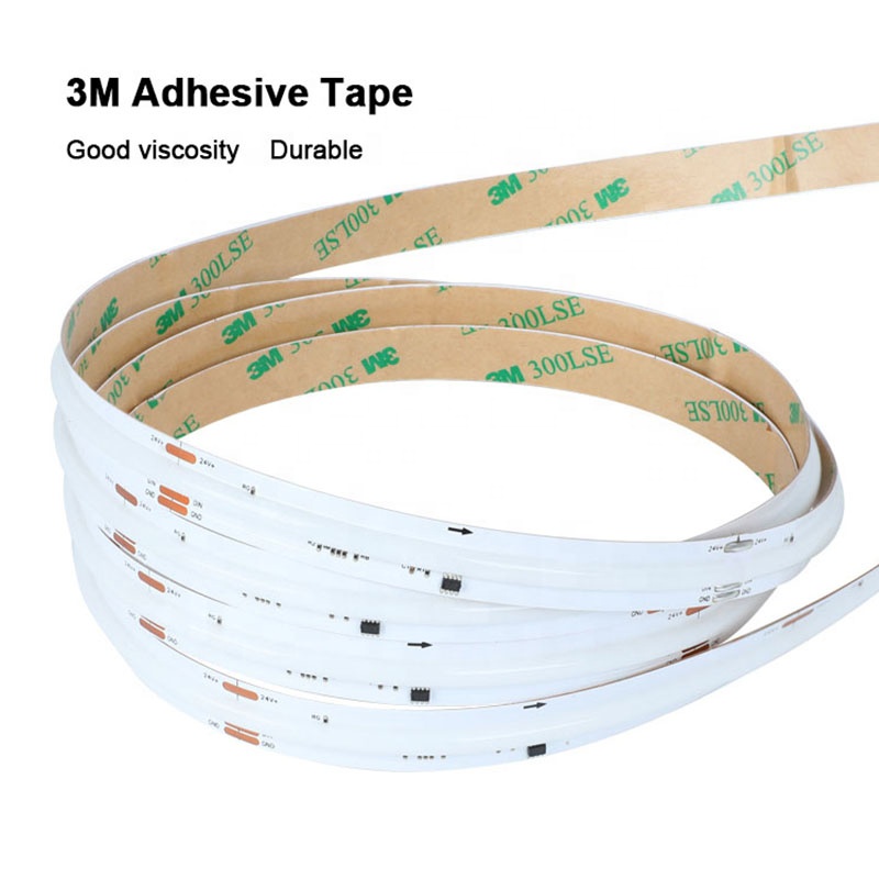 Multicolor RGB CCT RGBW RGBCCT Addressable RGBIC LED COB Tape Manufacturer 5V 12V 24V COB LED Strip Light for Commercial Decor